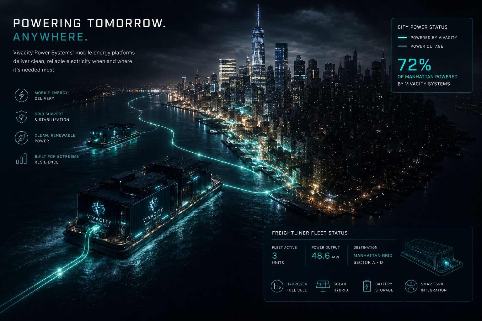 Vivacity mobile energy platform powering city infrastructure